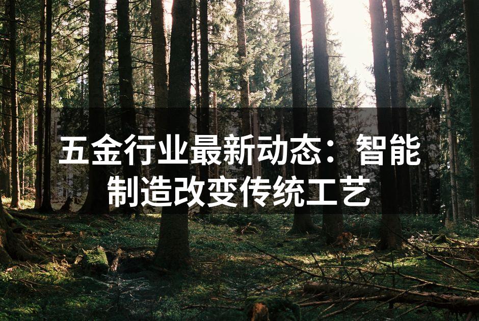 智能制造设备在五金行业的应用